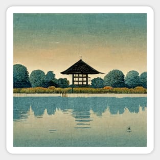 Lakeside Hut Sticker